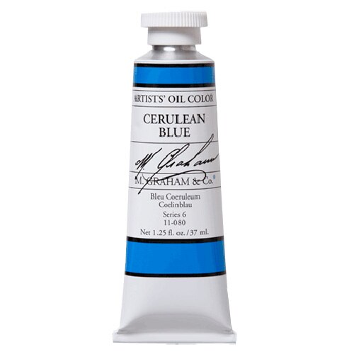 M. Graham & Co., Artists', Oil Paint, 1.25oz, Cerulean Blue